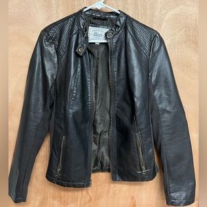 G.H. Bass and Co Faux leather coat in black